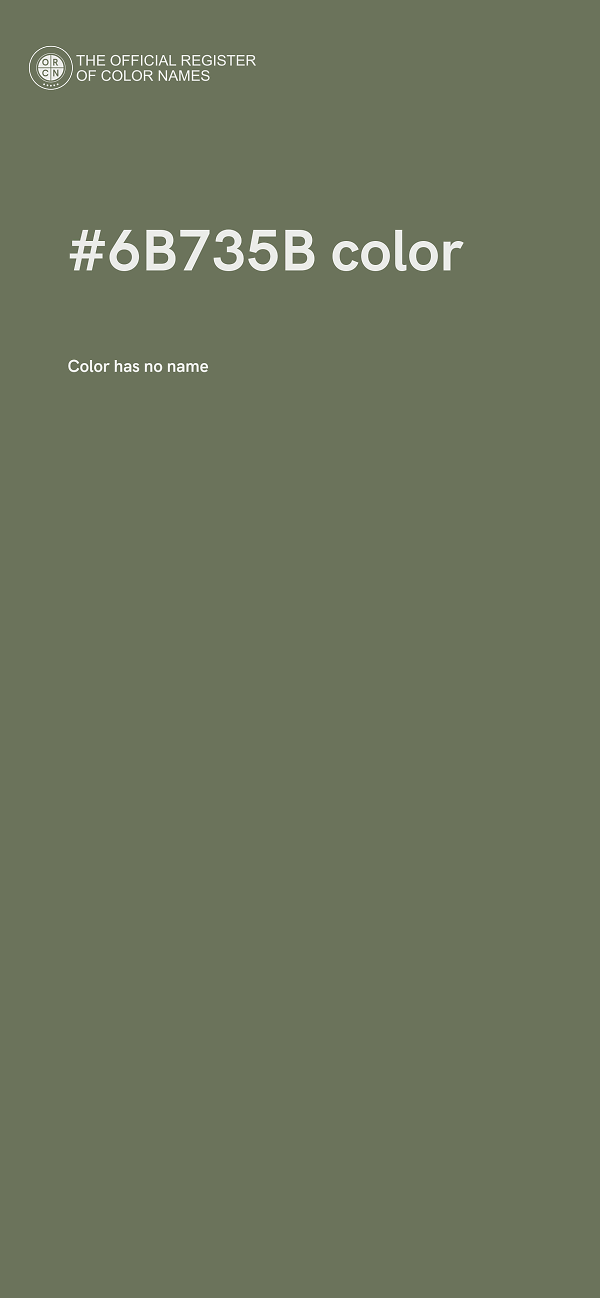 #6B735B color image