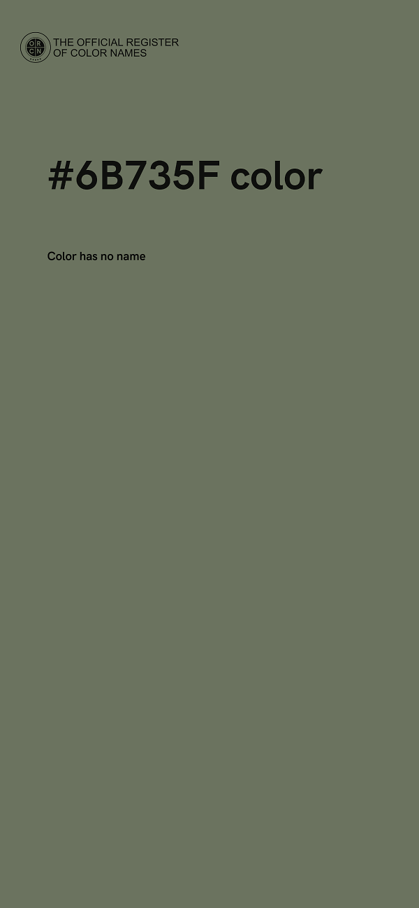 #6B735F color image