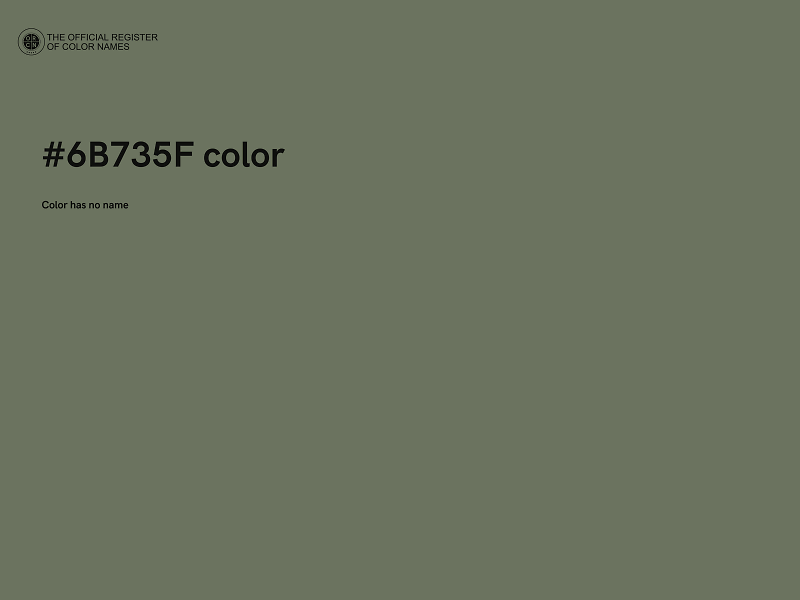 #6B735F color image