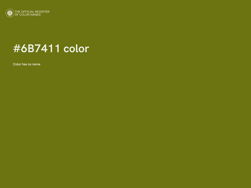 #6B7411 color image