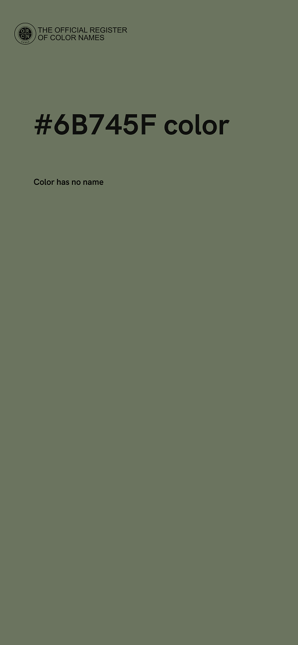 #6B745F color image