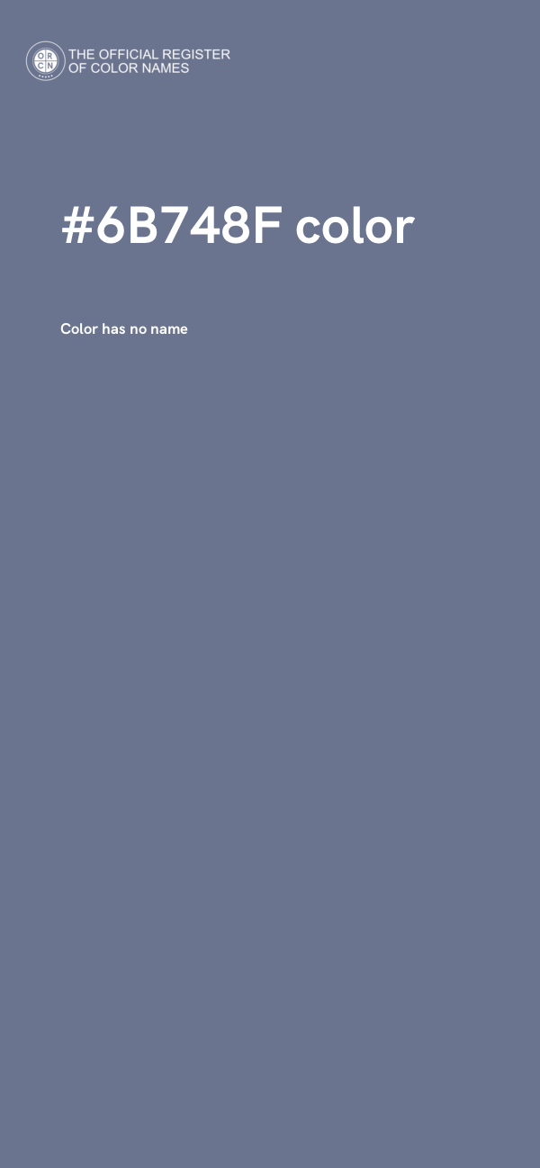 #6B748F color image