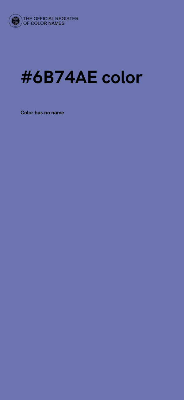 #6B74AE color image