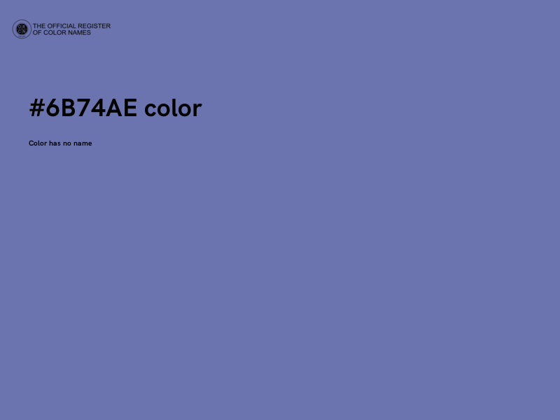 #6B74AE color image