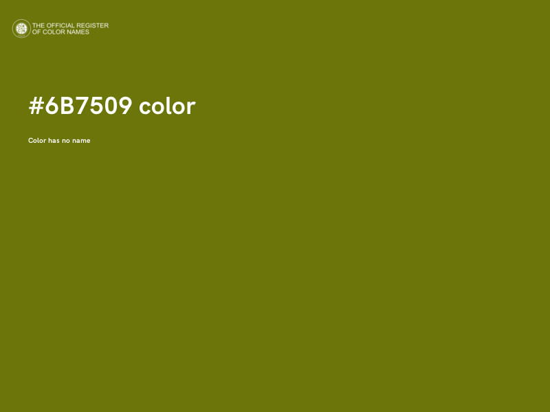#6B7509 color image