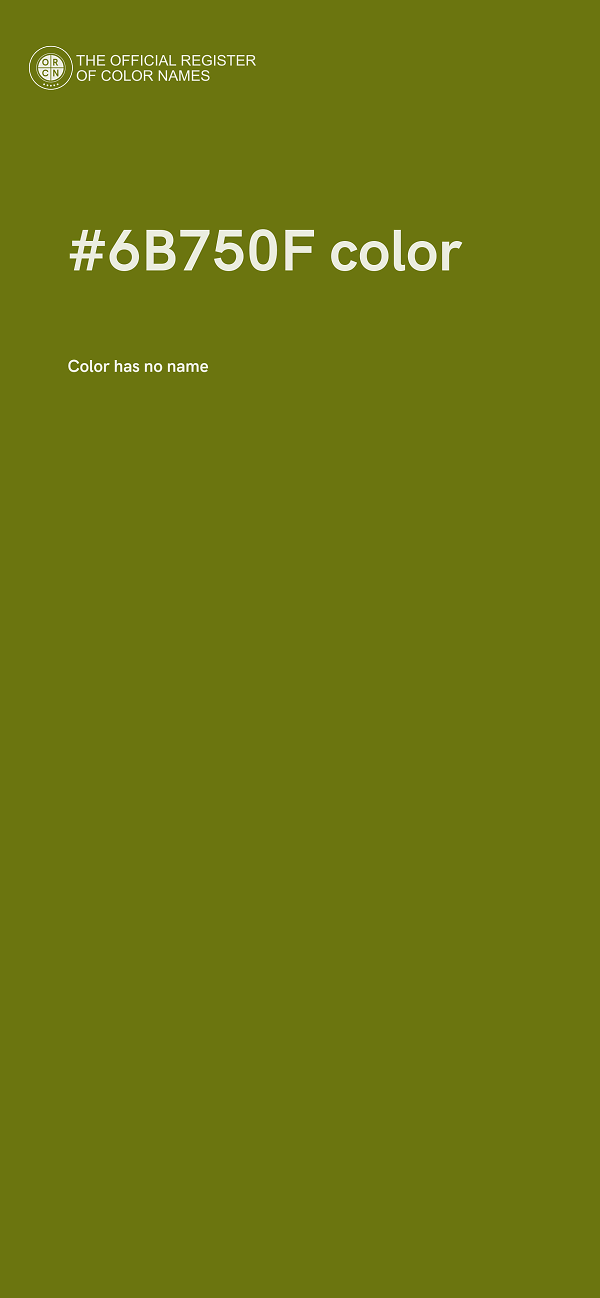 #6B750F color image