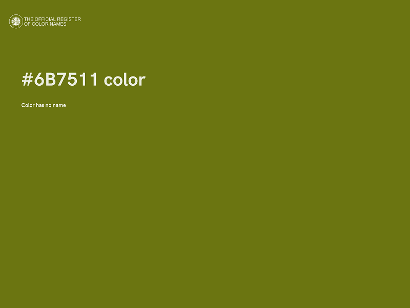 #6B7511 color image