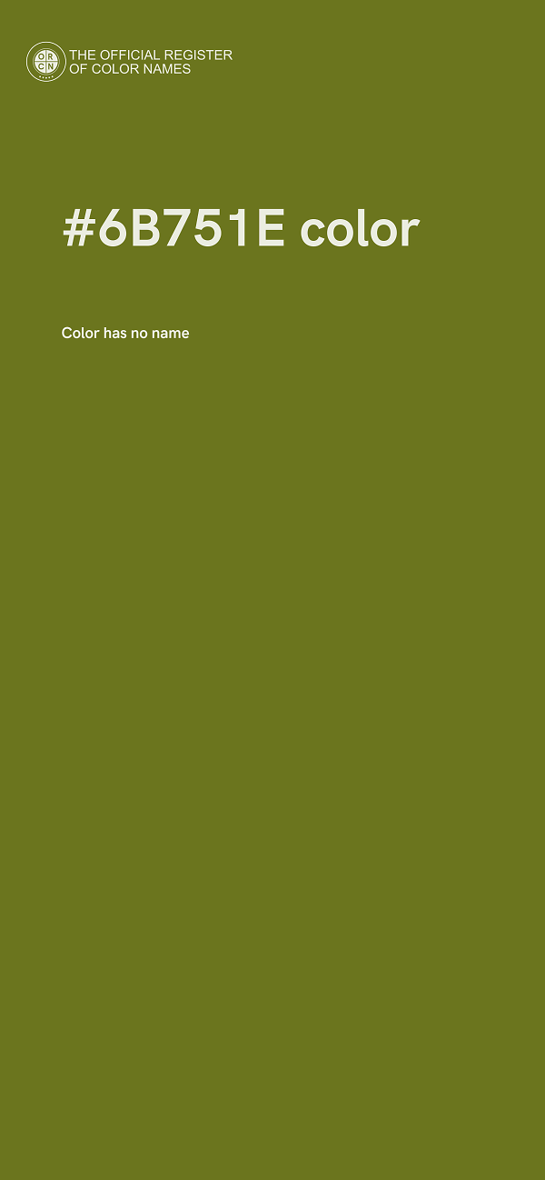 #6B751E color image