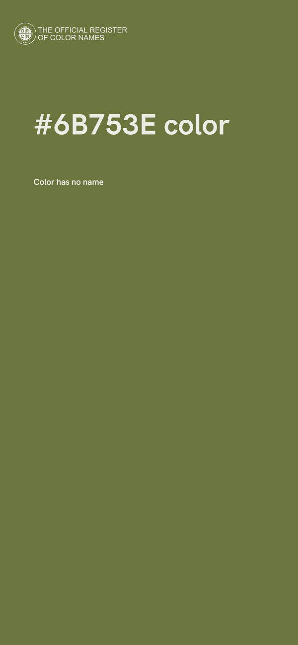 #6B753E color image