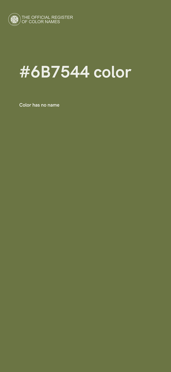 #6B7544 color image