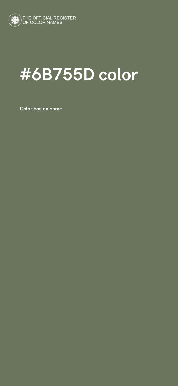#6B755D color image
