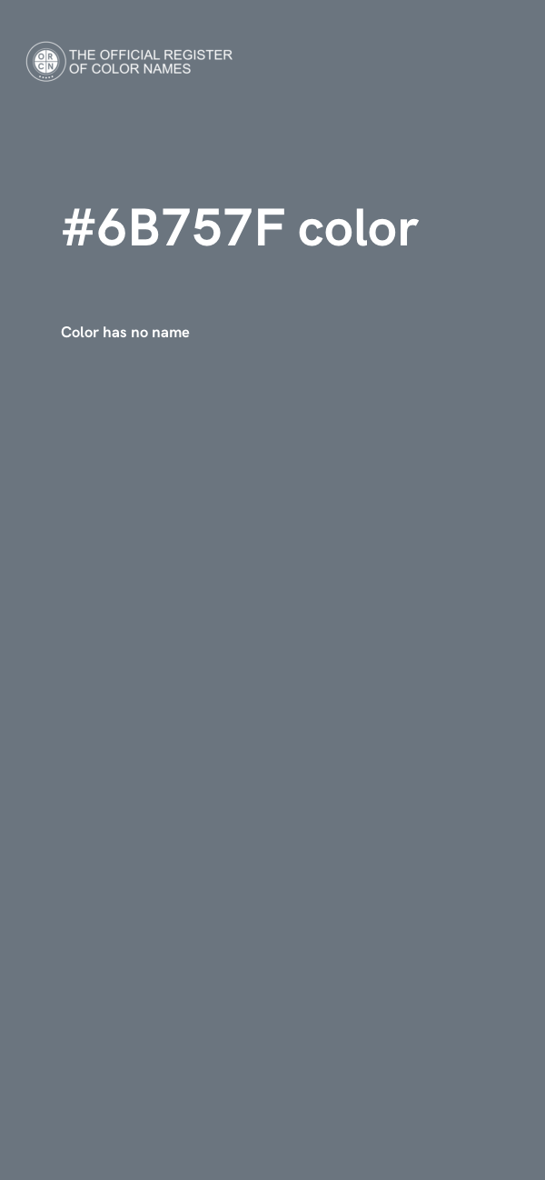 #6B757F color image