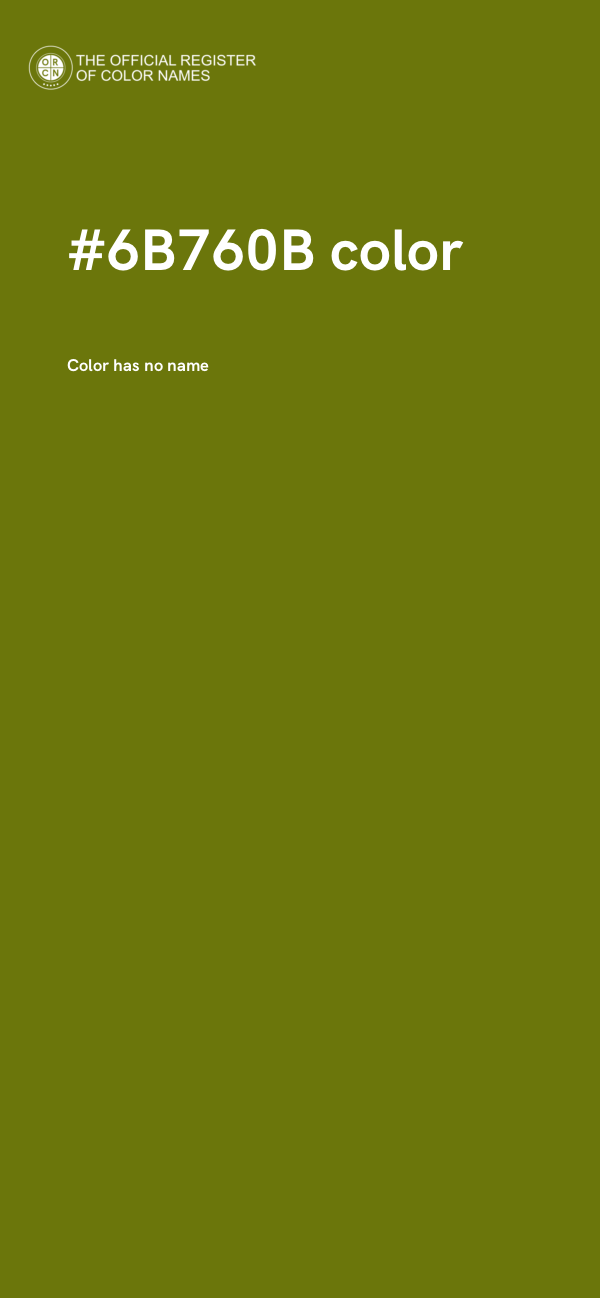 #6B760B color image