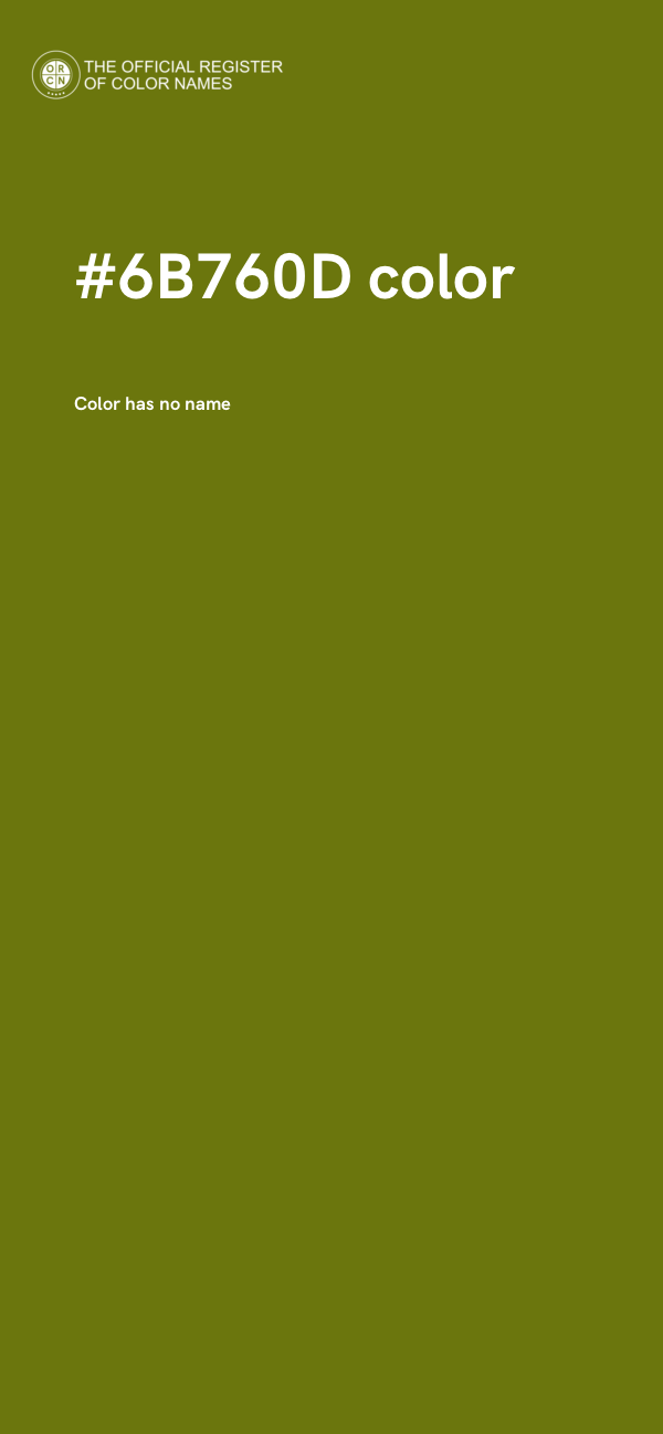 #6B760D color image