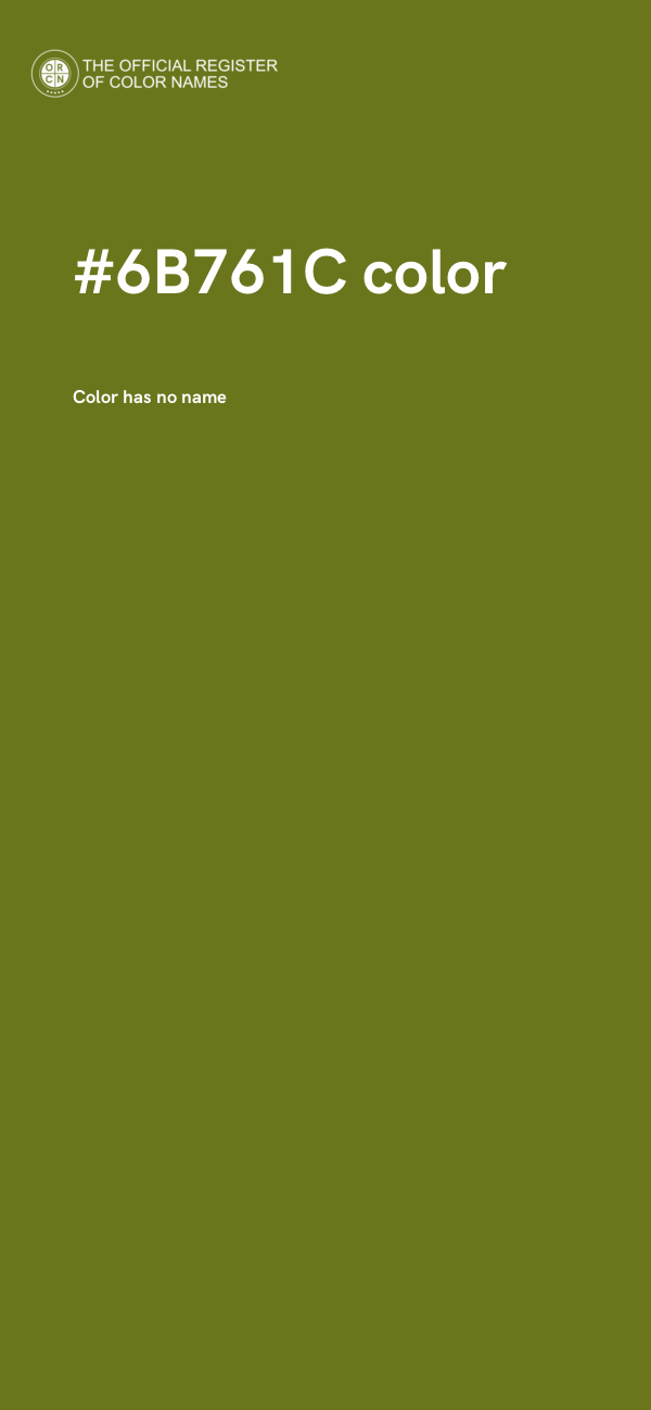 #6B761C color image