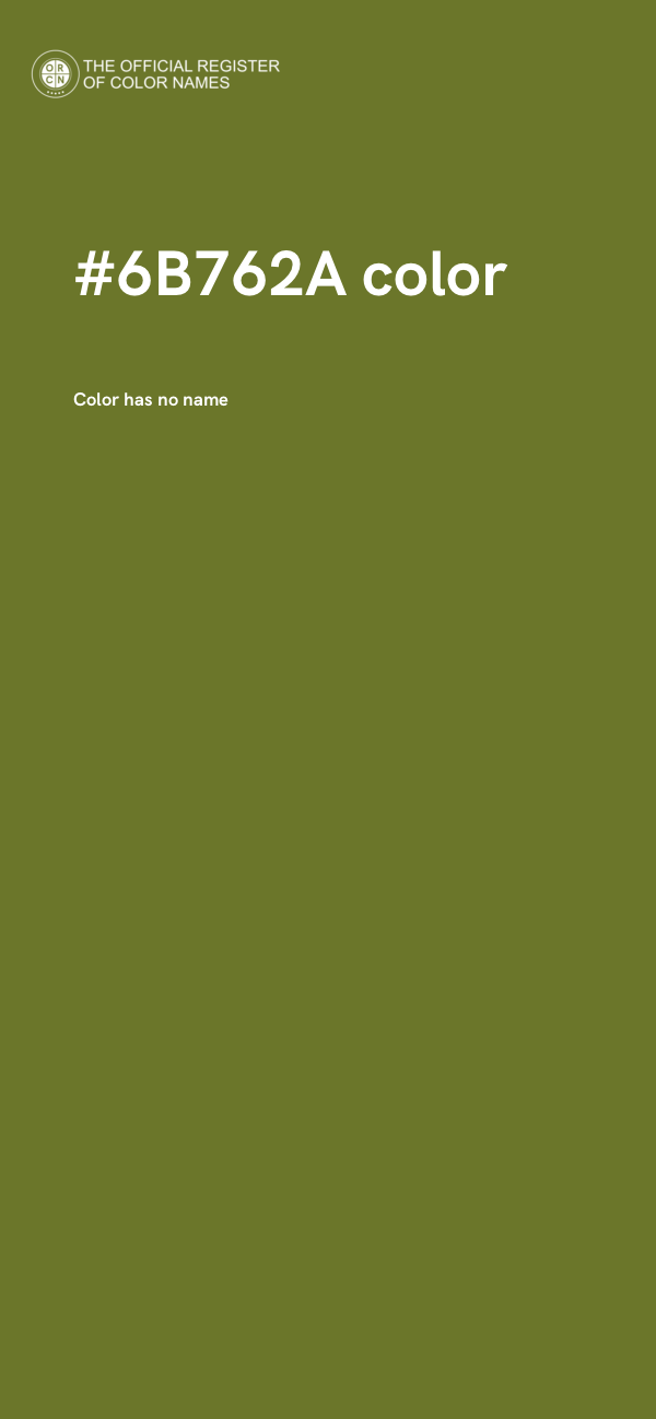 #6B762A color image