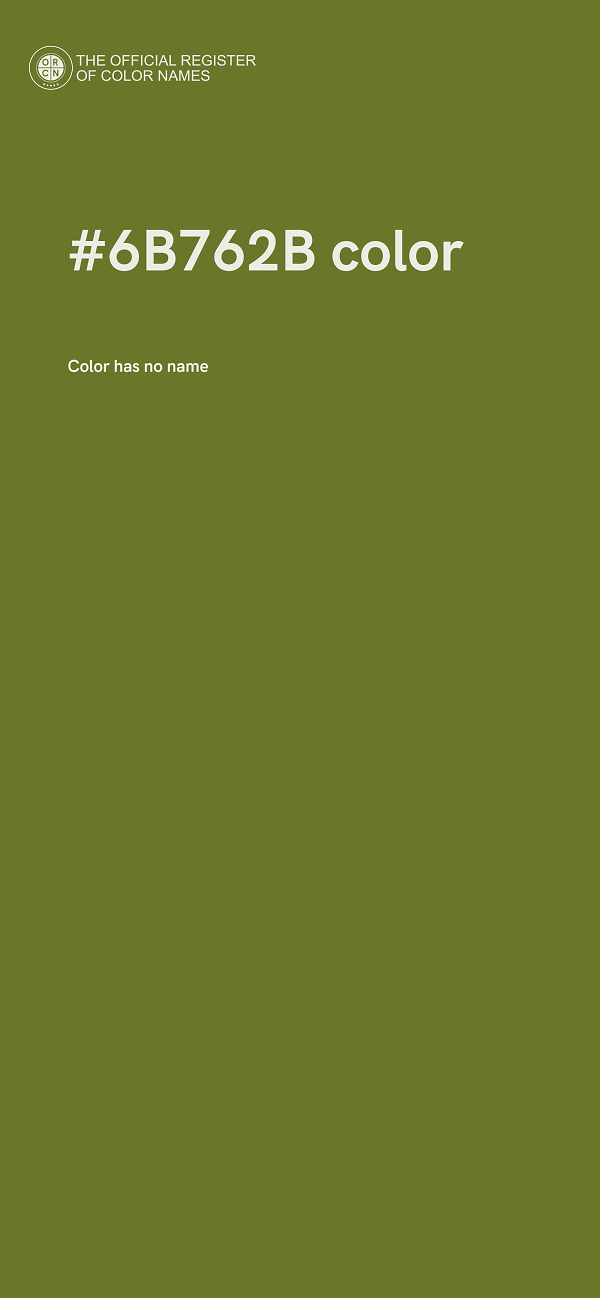 #6B762B color image