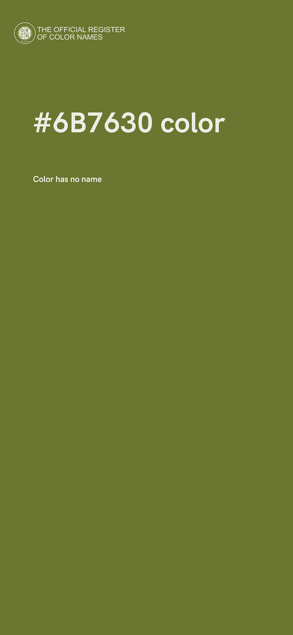 #6B7630 color image