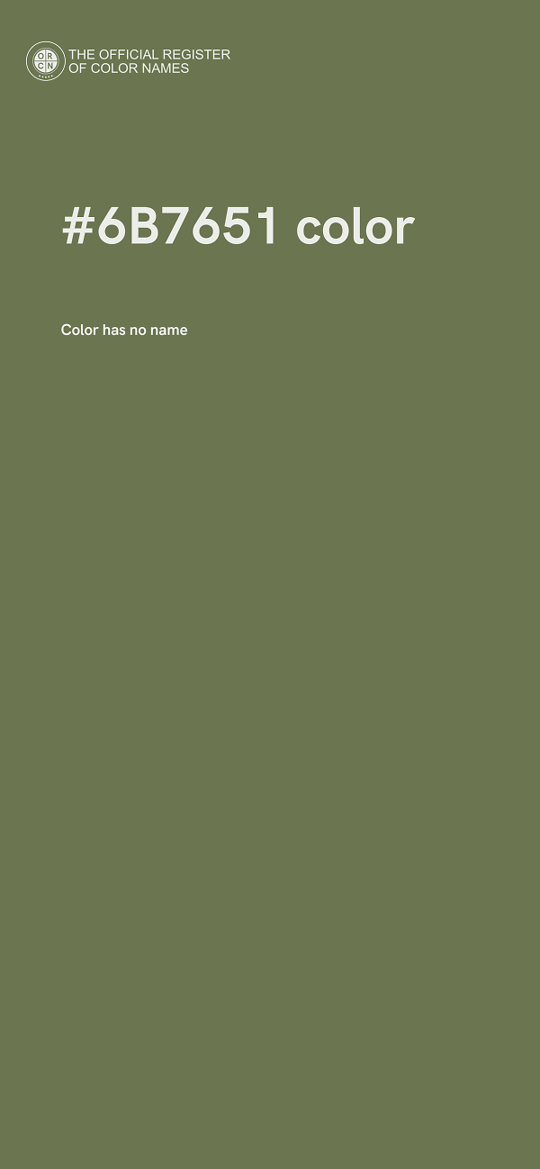 #6B7651 color image