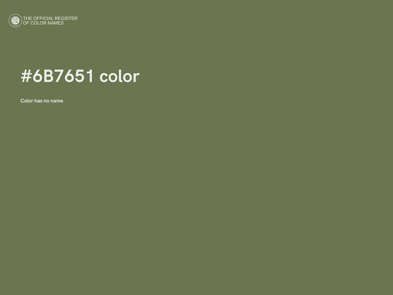 #6B7651 color image
