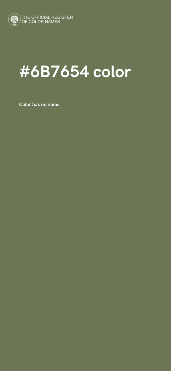 #6B7654 color image