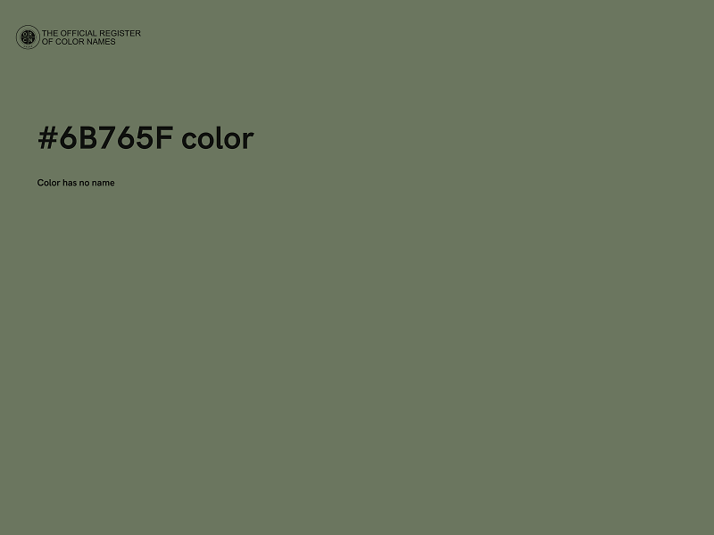 #6B765F color image