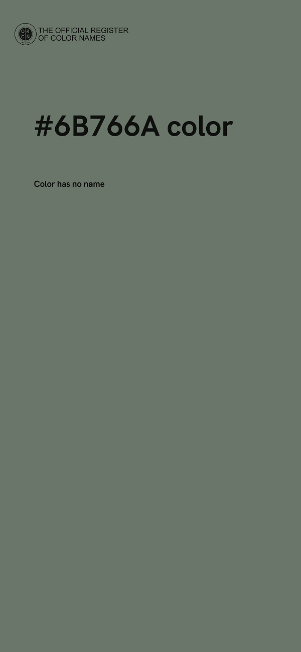 #6B766A color image