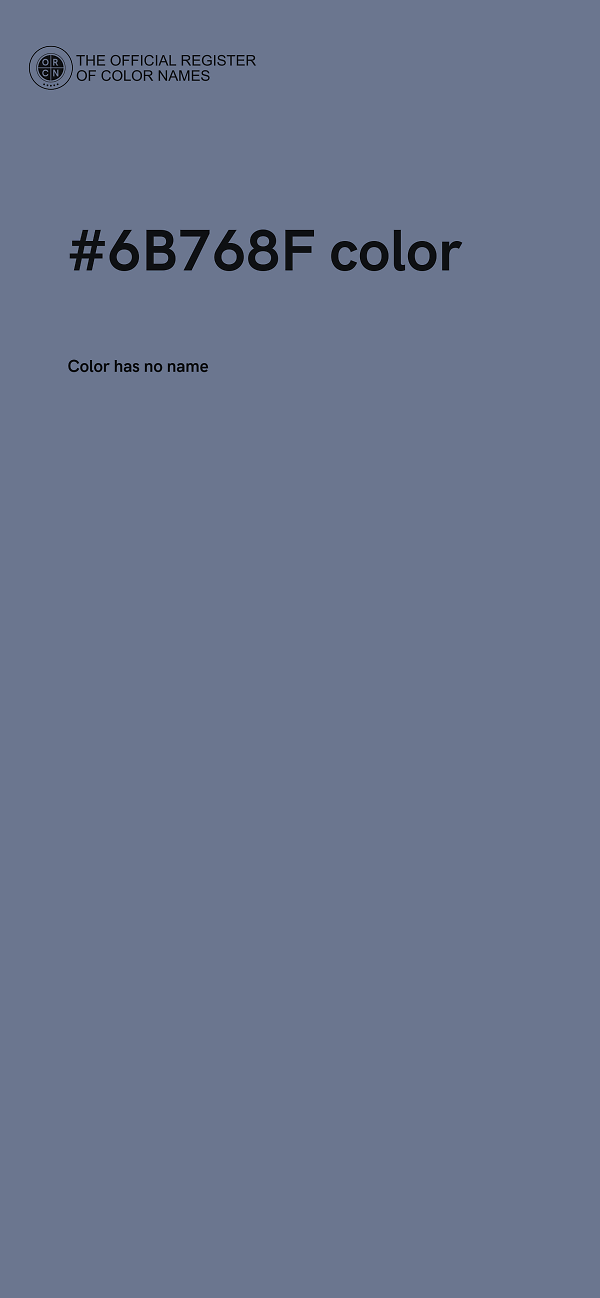 #6B768F color image