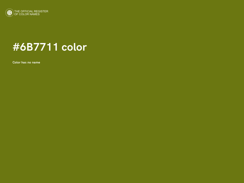 #6B7711 color image