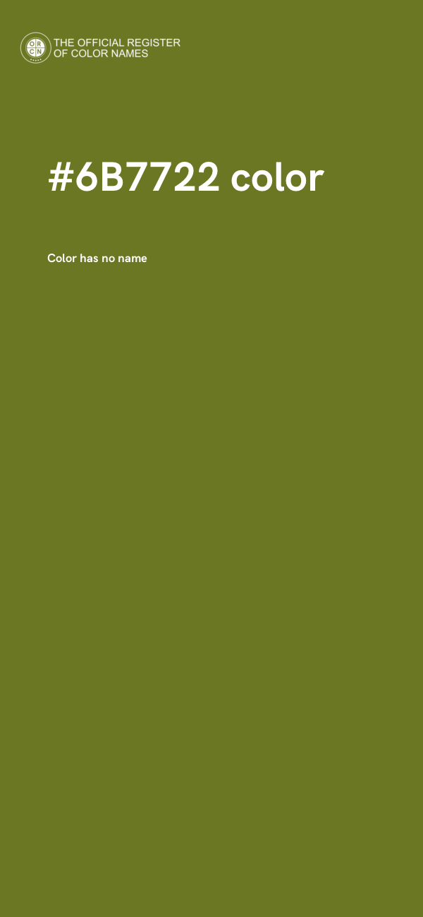 #6B7722 color image