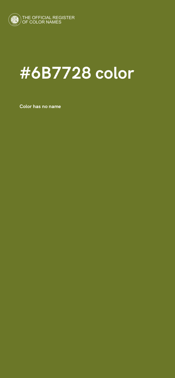 #6B7728 color image