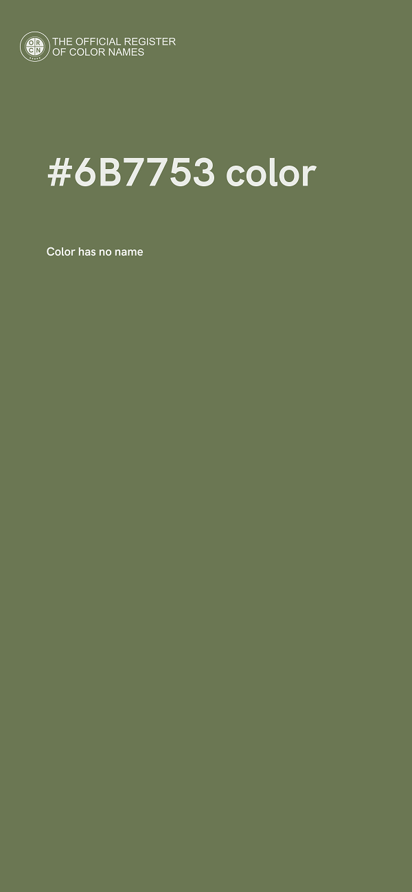 #6B7753 color image