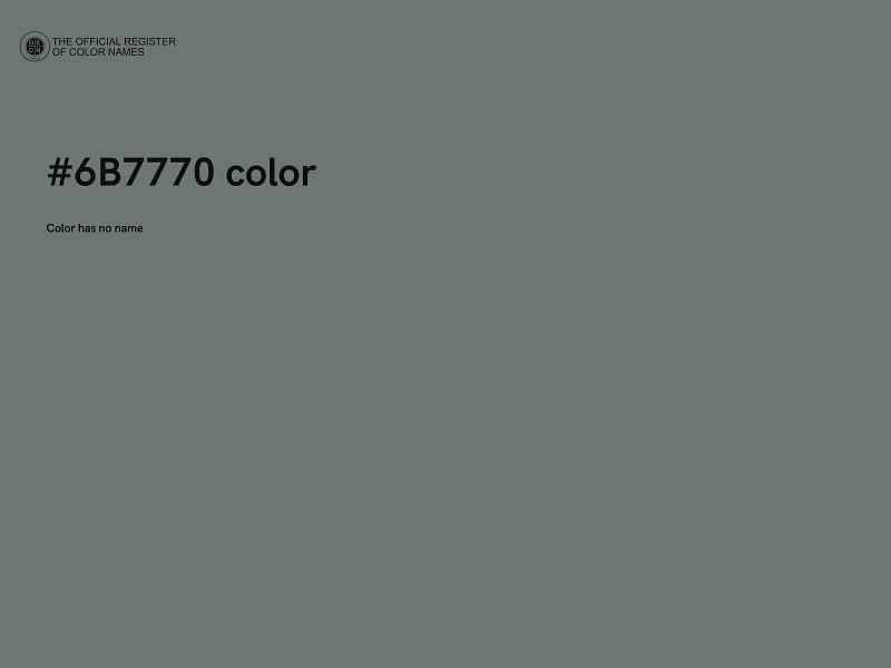 #6B7770 color image