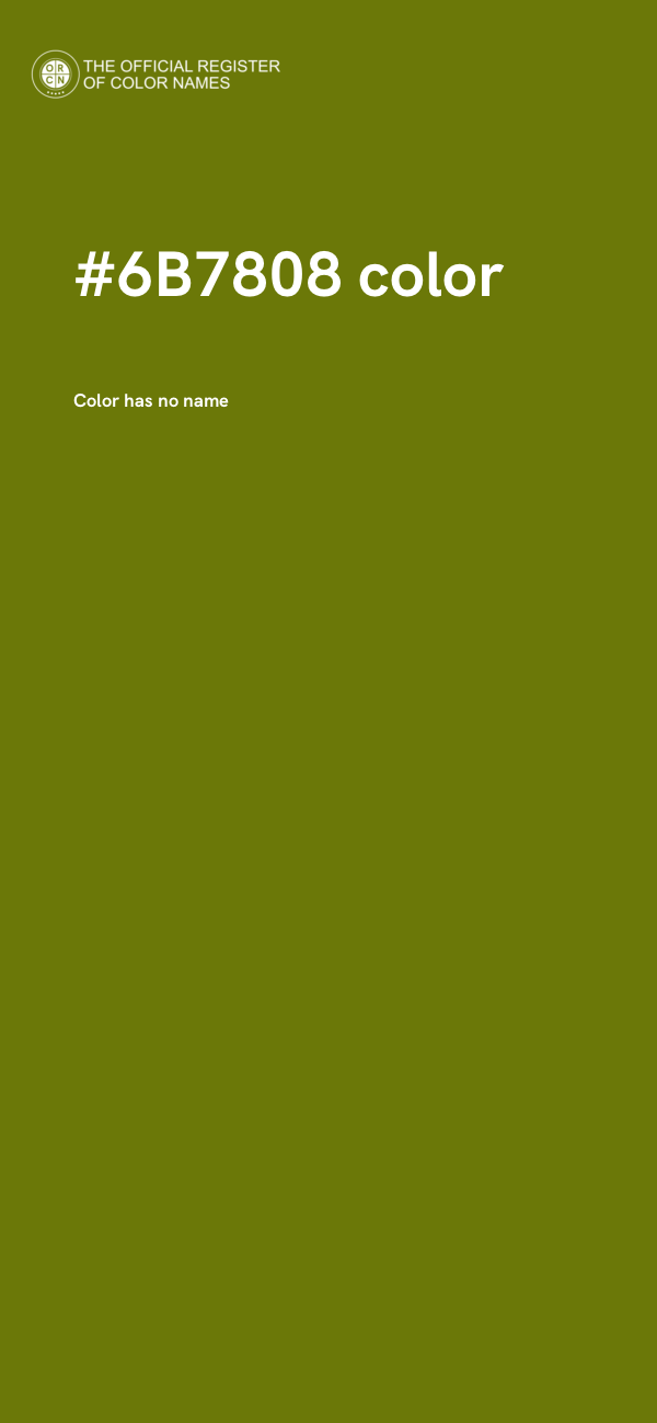 #6B7808 color image