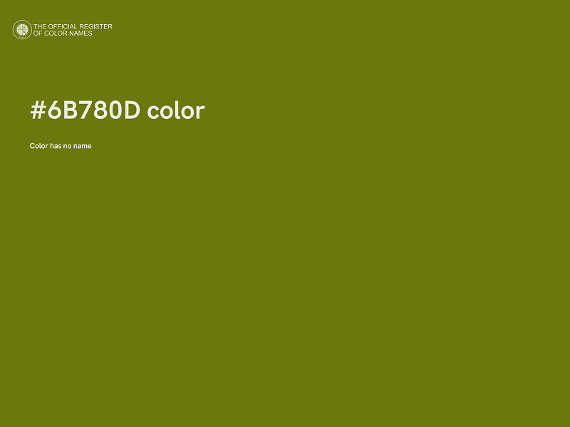 #6B780D color image