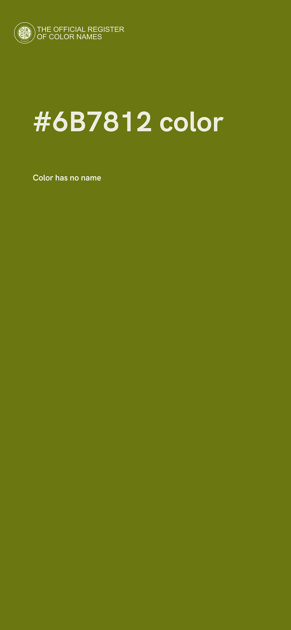 #6B7812 color image