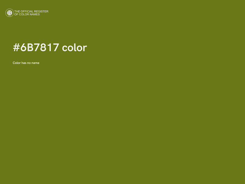 #6B7817 color image