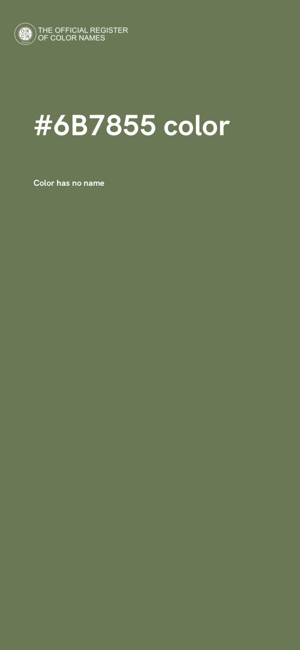 #6B7855 color image