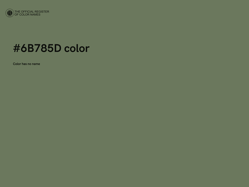 #6B785D color image