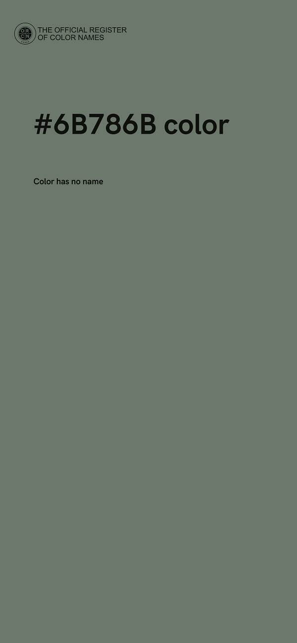 #6B786B color image