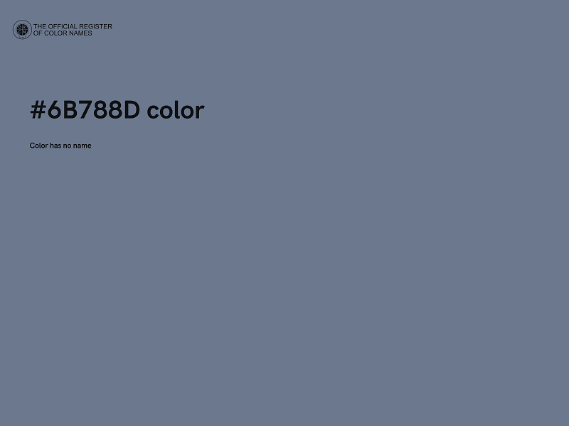 #6B788D color image