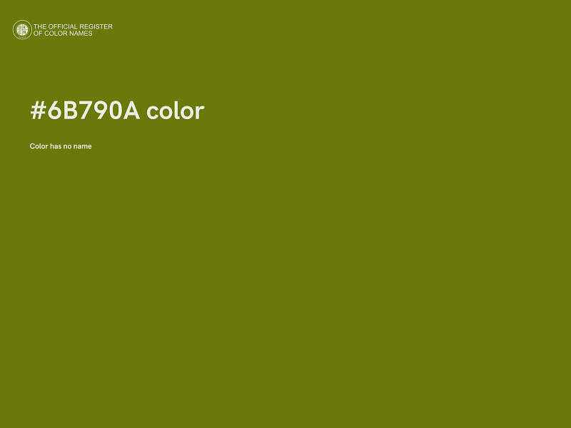 #6B790A color image