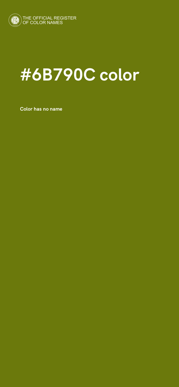 #6B790C color image