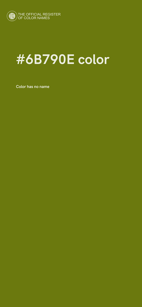 #6B790E color image