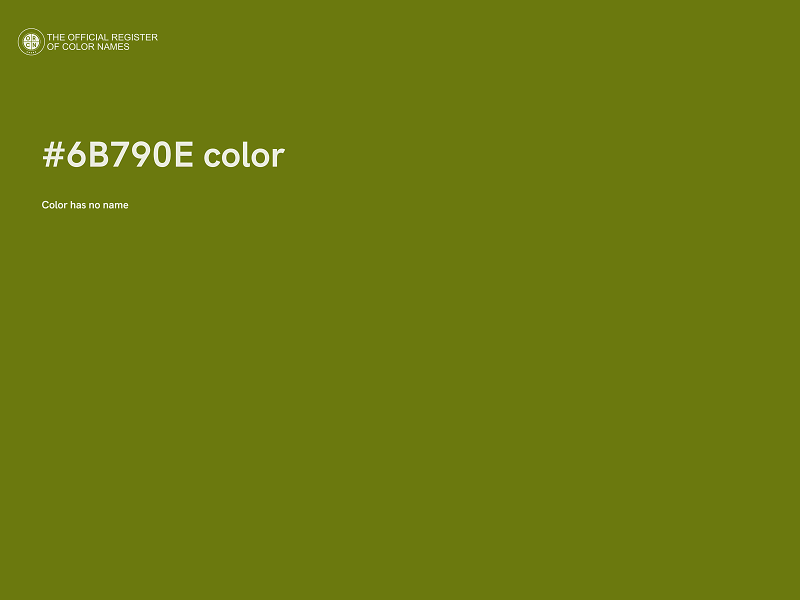 #6B790E color image