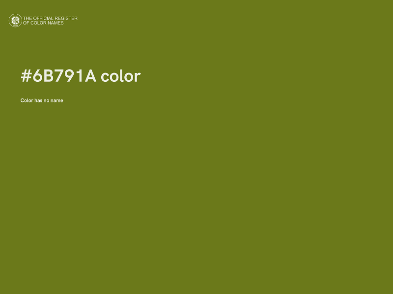 #6B791A color image