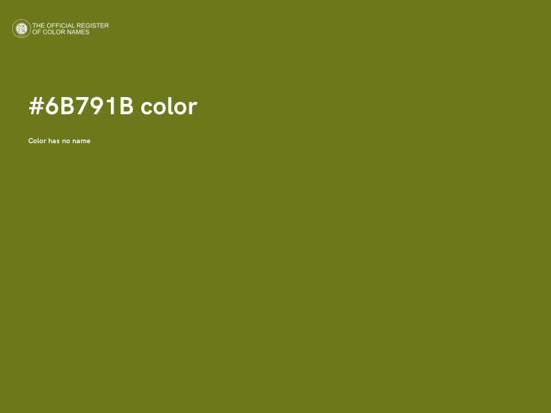 #6B791B color image