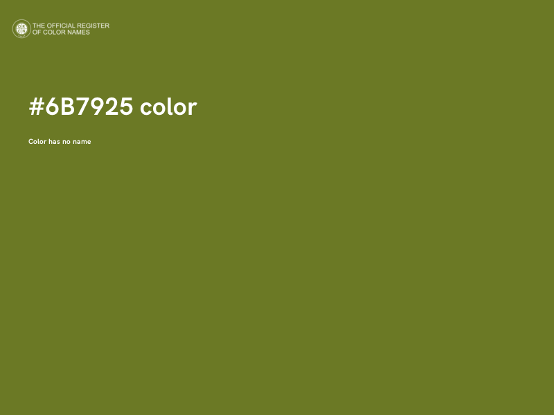 #6B7925 color image