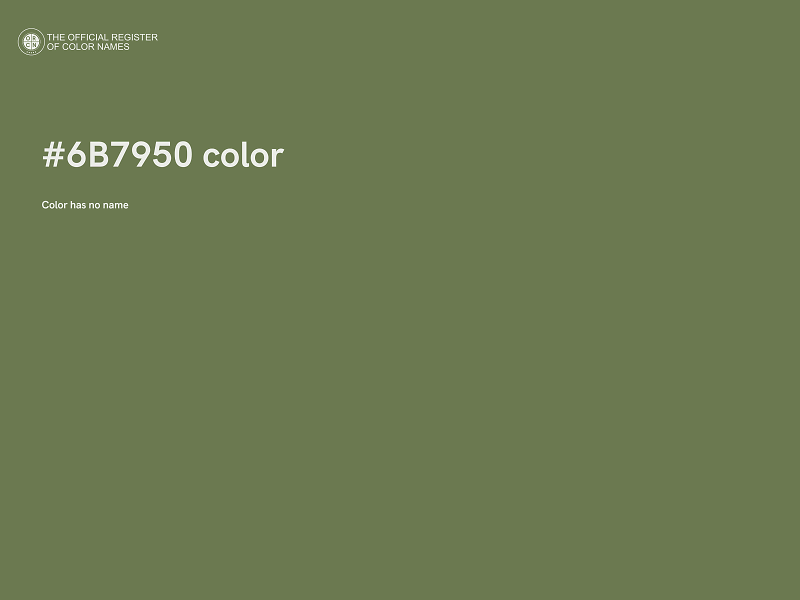 #6B7950 color image
