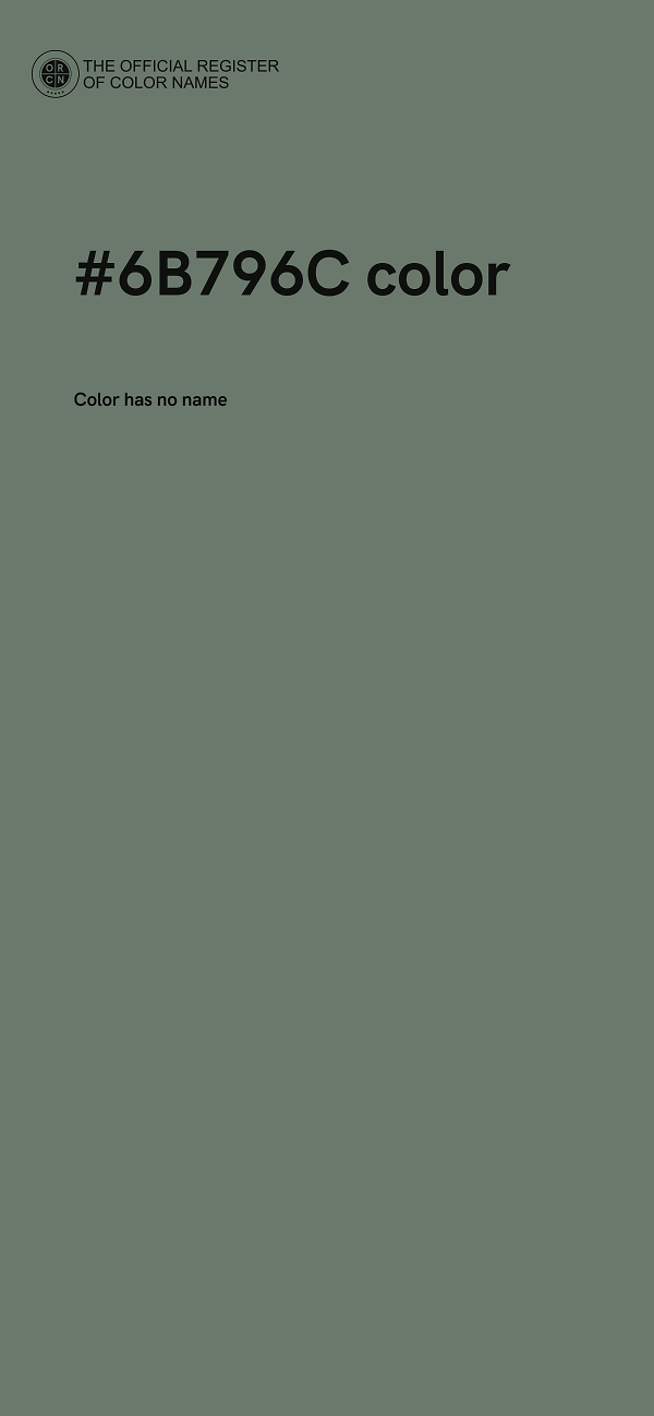 #6B796C color image